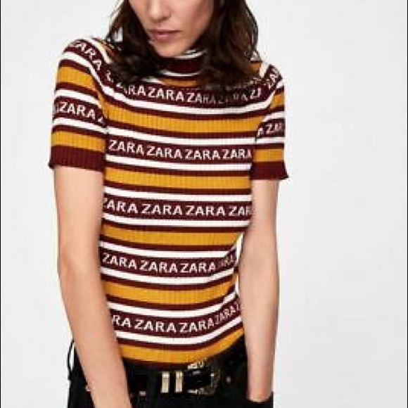 ZARA KNIT Logo Sweater NWT SZ M - Picture 2 of 8